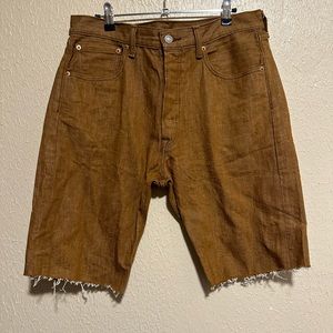 Levi’s 501 White Oak Cut‎ off Shorts Button Fly Size 34